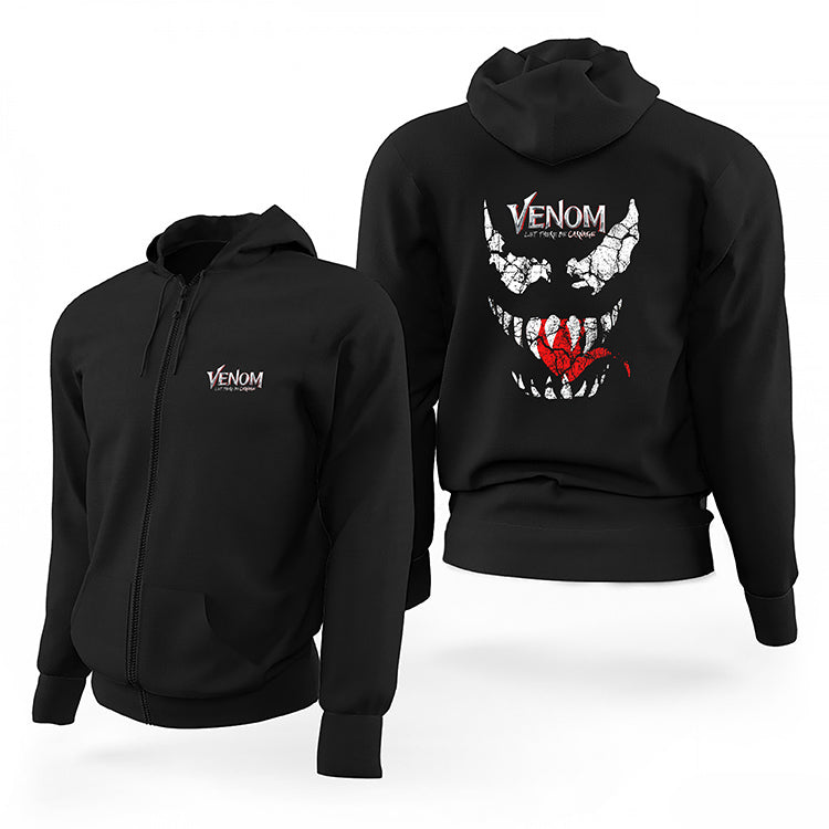 Venom Let There Be Carnage Zippered Hooded Sweatshirt